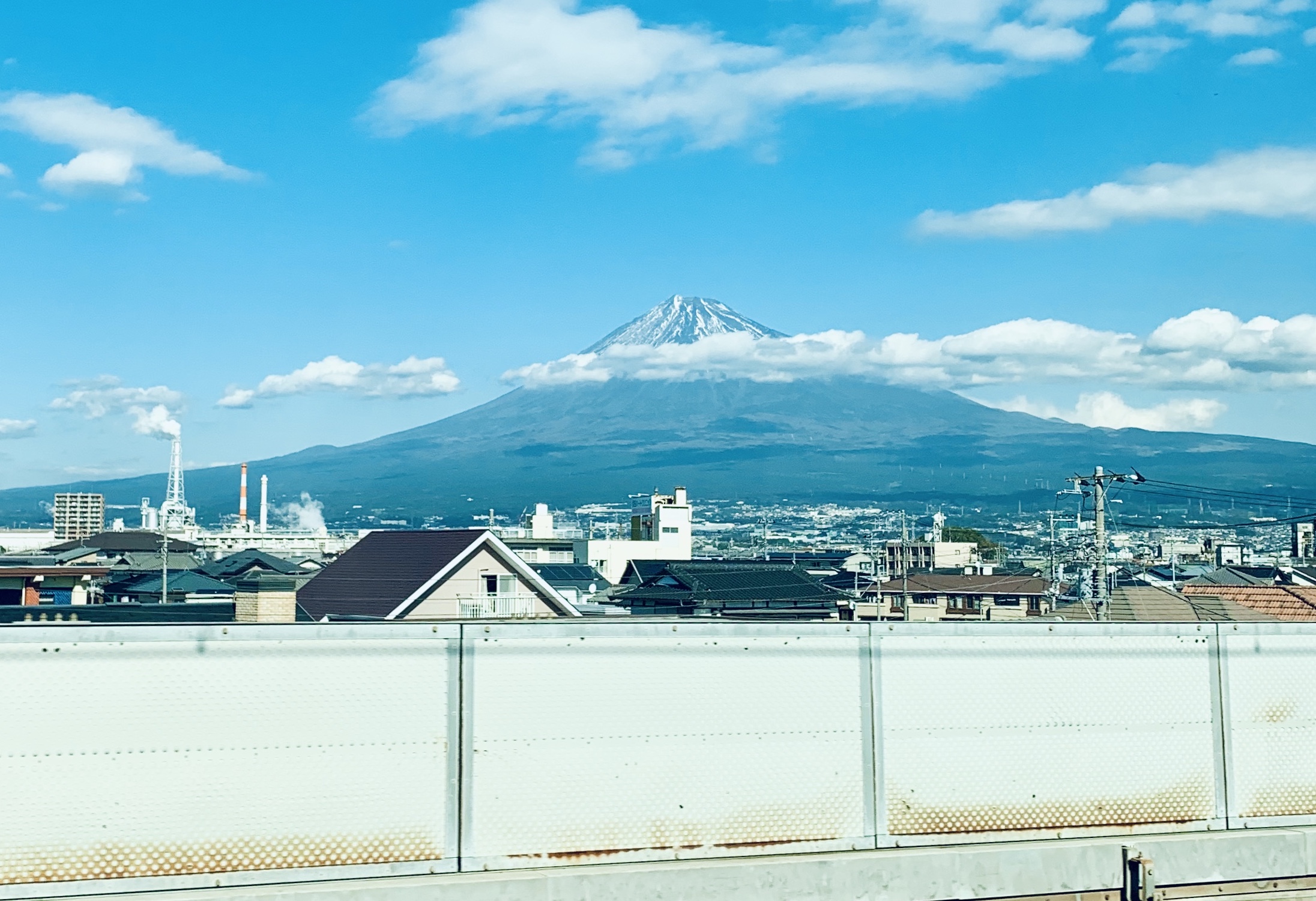 photo of mt Fuji from the bullet train